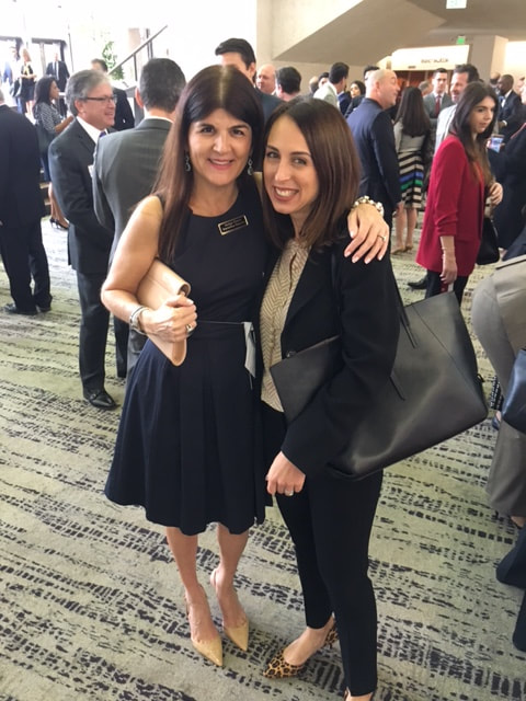 Judge Dawn Denaro with Amy Perez, Student Development Director at the University of Miami Law School