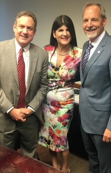 Judge Dawn Denaro with  Assistant U.S Attorney Daniel Bernstein and Larry McMillan
